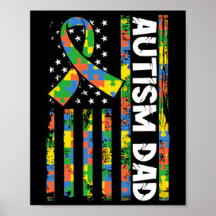 Poster Pai Autismo Deficiência Mês Awarene