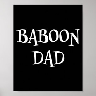 Poster Pai Babuíno Engraçado Fofo Dia das Bruxas Amante d