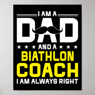 Poster Pai Biathlon Coach Sempre Engraçado Biathlon Coa