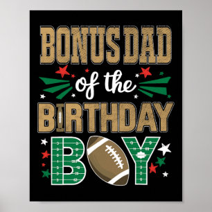 Poster Pai Bônus Do Menino De Aniversário Futebol Família