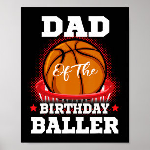 Poster Pai Bysketbyll Birthday Boy Family Byller B-day Pa