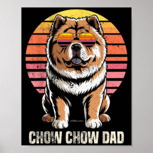 Poster Pai Chow Chow Legal Retro Divertido Proprietário d
