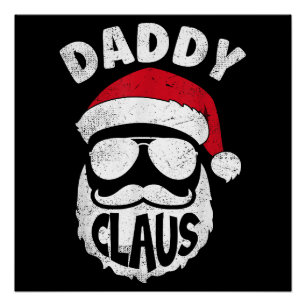 Pôster Pai Claus Pai Natal Engraçado Combinação de Natal