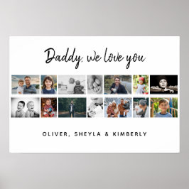 Poster Pai com a Família 14 Fotocolagem Collage Keepsasas