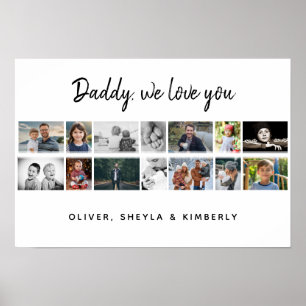 Poster Pai com a Família 14 Fotocolagem Collage Keepsasas
