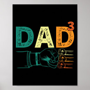 Poster Pai Cortado Pai De Três Mens Cita Feliz Natal