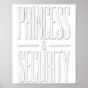 Poster Pai da Equipe de Segurança da Princesa Vintage &am