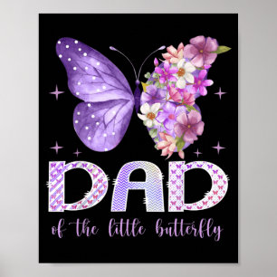 Poster Pai da Menina de 1º Aniversário da Borboletinha