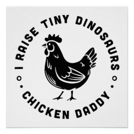 Pôster Pai de amante de frango, fazendeiro engraçado faz 