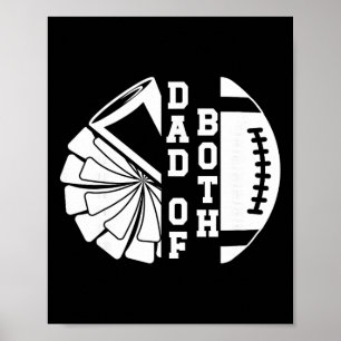 Poster Pai de ambos orgulhoso Footll e Cheer Dad