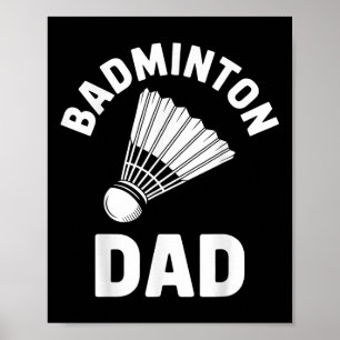 Poster Pai de Badminton Peteca Engraçado Badminton