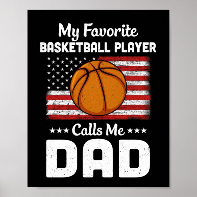 Poster Pai de basquete Minhas Chamadas Favoritas de Jogad (Frente)