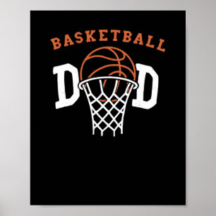 Poster Pai de basquete. Treinador de basquetebol