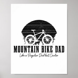 Poster Pai de Bicicleta de Montanha Downhill Vintage Mtb 