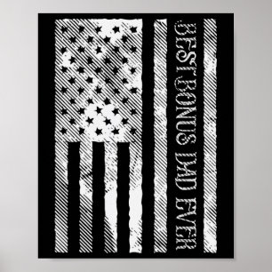 Poster Pai De Bônus Alguma Vez Nos Eua Flag Vintage Patri