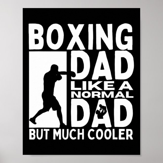 Poster Pai de Boxing Padre Cite Engraçado Boxer (Frente)