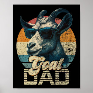 Poster Pai de Cabra Retro Melhor Papai de Cabra Dia dos P