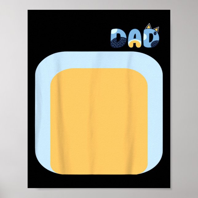 Poster Pai de Cachorro Azul Correspondente Figurinos Fami (Frente)