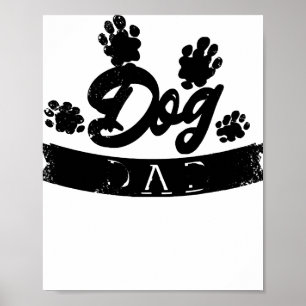 Poster Pai de cães Design engraçado - Ideia de presente p
