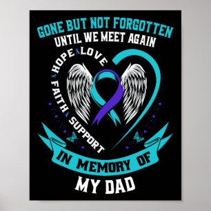 Poster Pai De Camisa De Sensibilização Suicida Foi Embora