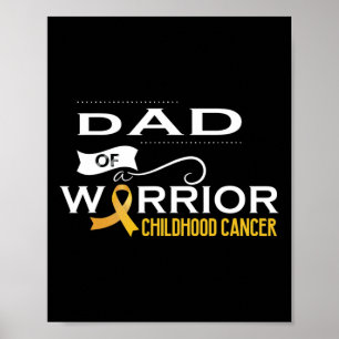 Poster Pai de conscientização do cancer infantil de um gu