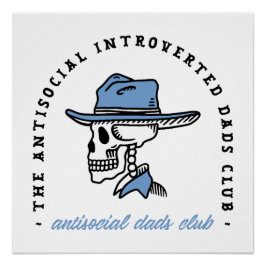 Pôster Pai de cowboy pai anti-social estética ocidental