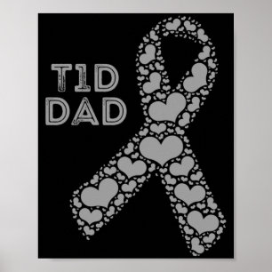 Poster Pai de Criança com DT1 Conscientização sobre Diabe