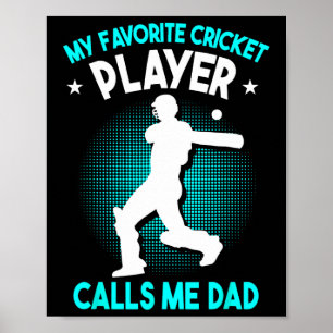 Poster Pai de críquete Jogador de críquete