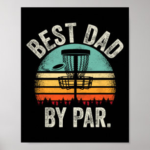 Poster Pai de Disc Golf Vintage - Melhor Pai Pelo Disco d