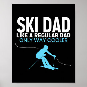 Poster Pai de Esqui Engraçado Dia dos Pais - Ski Cool Par