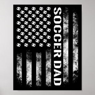 Poster Pai de Futebol Bandeira dos EUA Engraçado