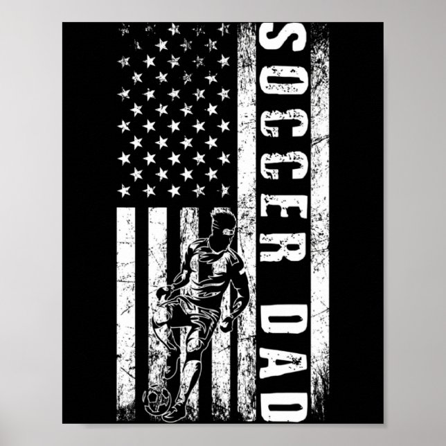 Poster Pai de Futebol Bandeira dos EUA Equipe de Futebol  (Frente)