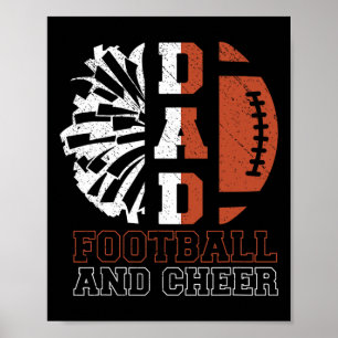 Poster Pai de Futebol e Cheerleader de Futebol e Pla de C