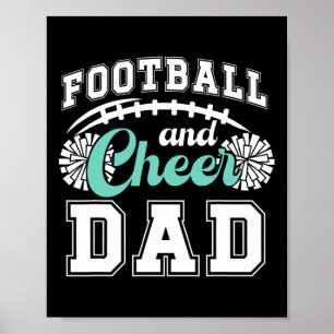 Poster Pai de Futebol e Cheerleader e Jogador de Futebol