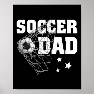 Poster Pai de Futebol Engraçado Pai Amante do Esporte Fã