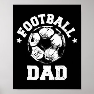 Poster Pai de Futebol Esboço Futebol Ll Orgulhoso Dia de 