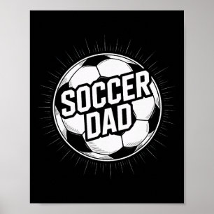 Poster Pai de Futebol Jogador Dedicado Apoia a Família no