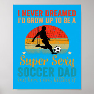 Poster Pai de Futebol Presente Divertido do Dia dos Pais 