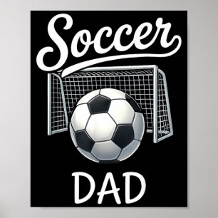 Poster Pai de Futebol Retrô Correspondência Família Espor