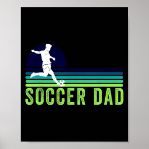 Poster Pai de Futebol Vintage Futebol 4 Camiseta