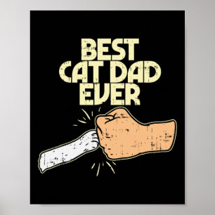 Poster Pai De Gato De Gatinho Engraçado Pet Ouro Pai Home