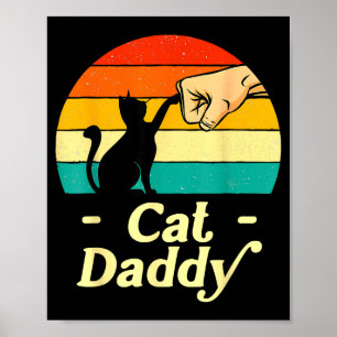 Poster Pai de Gato Engraçado Gato Antigo Amante do Gato D