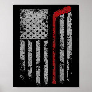 Poster Pai de Hockey com Presente da Equipe Americana de