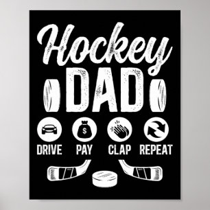 Poster Pai de Hockey Dirige Paga Bate Palmas Jogador de H