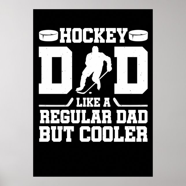 Poster Pai De Hóquei Como Um Pai Regular Mas Mais Frio (Frente)