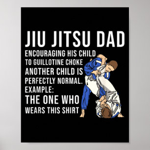 Poster Pai de Jiu Jitsu Brasileiro Artes Marciais BJJ Pai