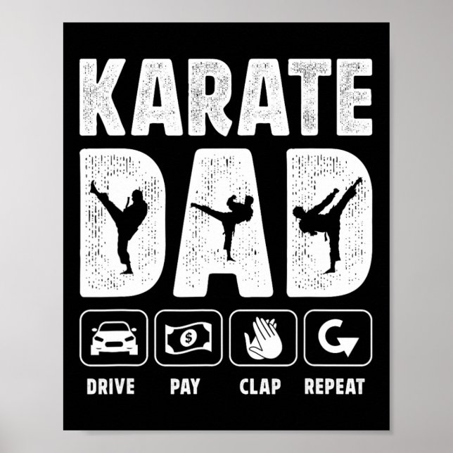 Poster Pai de Karate Dirige Paga Aplauda Repita Pai de Ka (Frente)