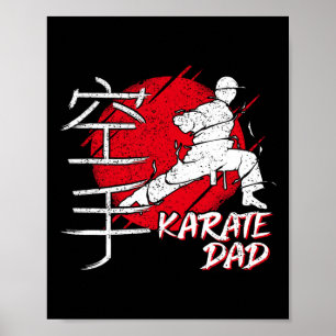 Poster Pai de Karatê Fonte do Sol Japonês Karatê Dojo Art