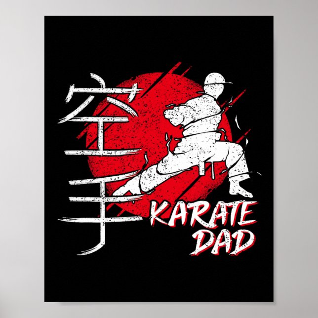 Poster Pai de Karatê Fonte do Sol Japonês Karatê Dojo Art (Frente)