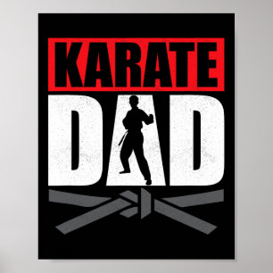 Poster Pai de Karate Karateca Lutador de Autodefesa